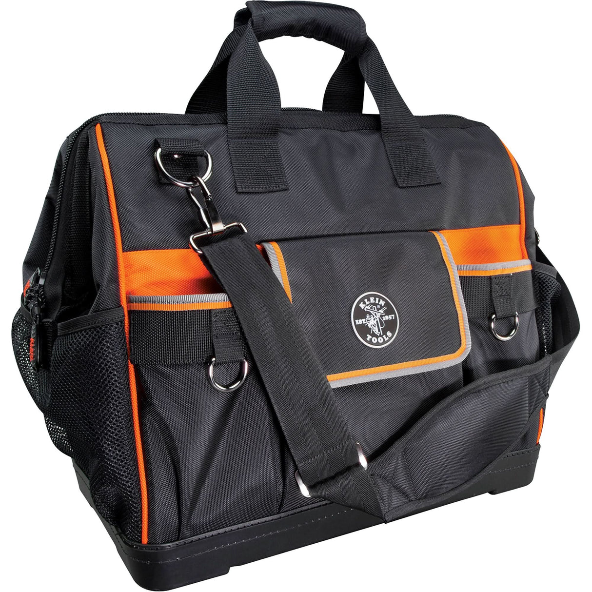 Tradesman Pro™ Wide-Open Tool Bag, Ballistic Nylon, 42 Pockets, Black
