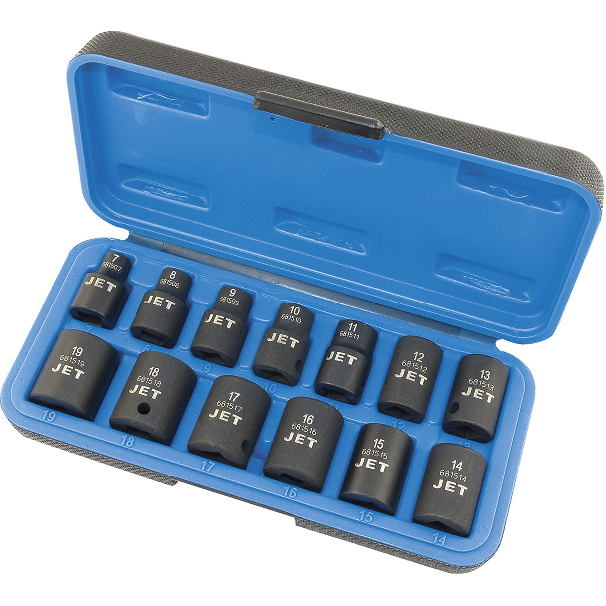 Metric Impact Socket Set, 13 Pcs, 3/8" Drive Size