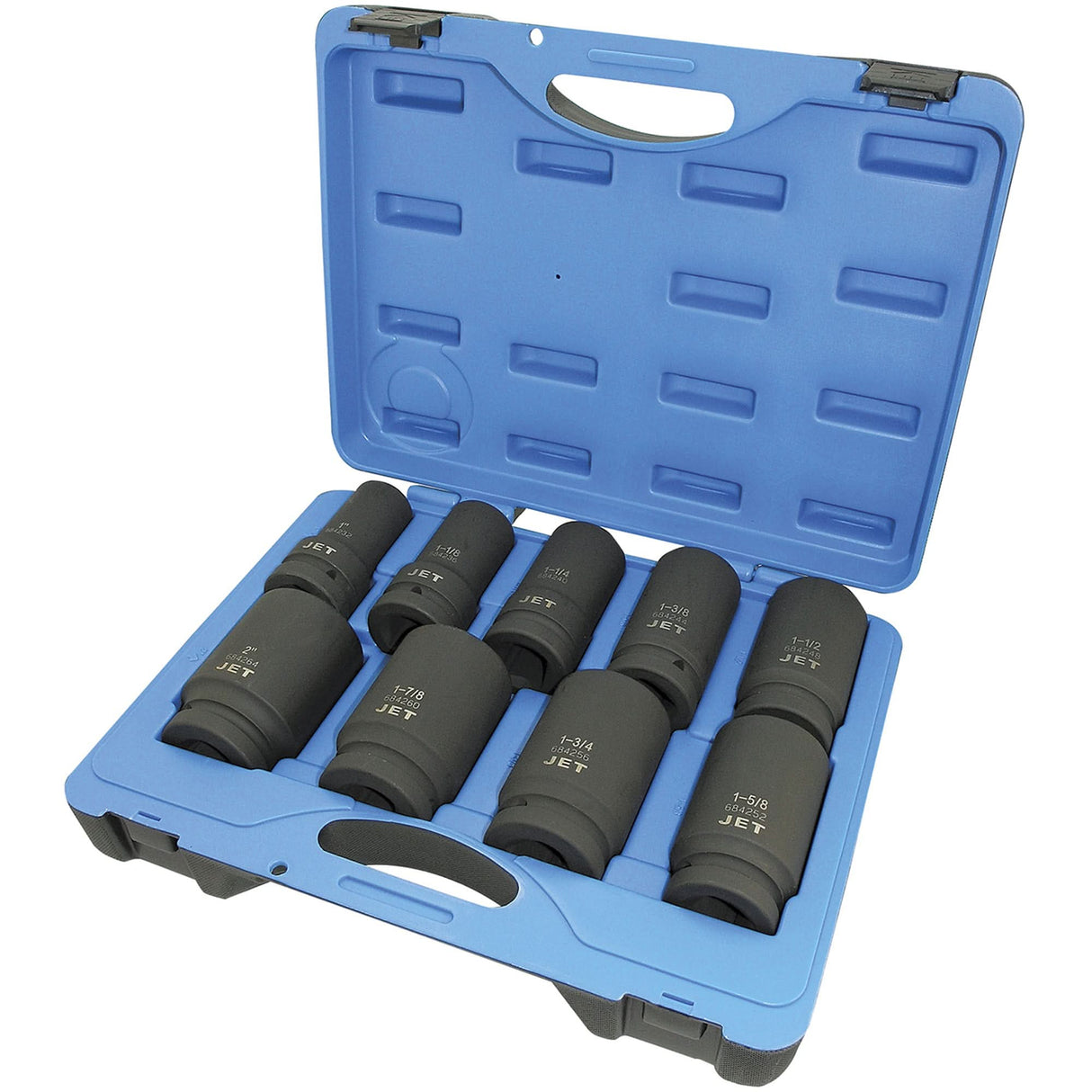 PS901D 6-Point SAE Socket Set, 9 Pcs, Impact, 1" Drive Size, Deep