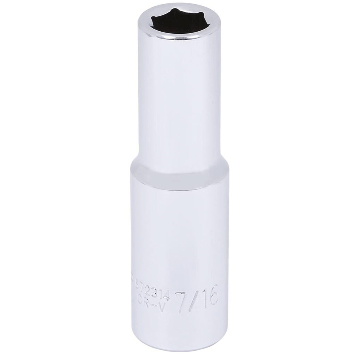 Socket, 7/16", 1/2" Drive, 6 Points, Deep