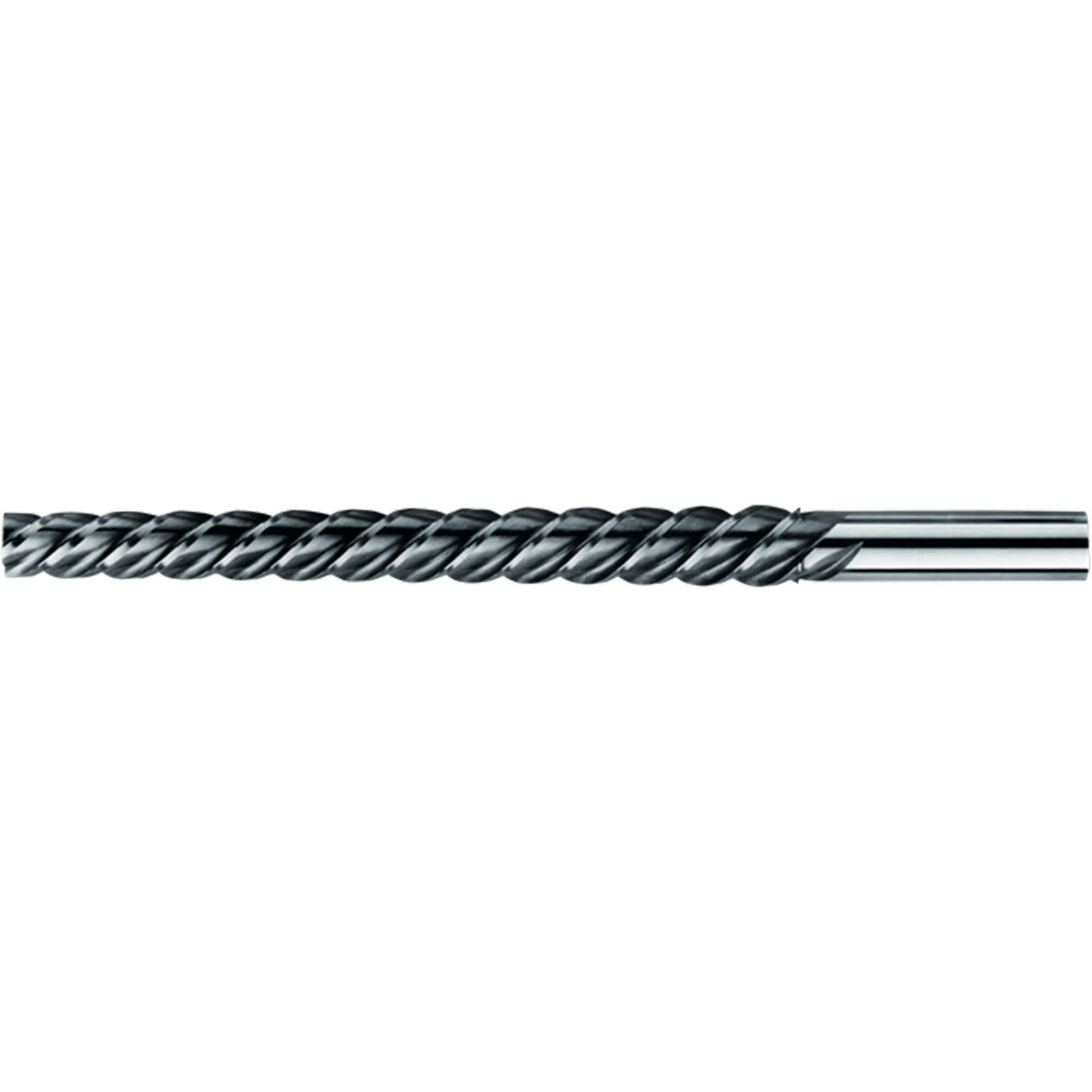High Spiral Spirex® Taper Pin Reamer, #8 Drill, #8 Reamer, Spiral Flute, High Speed Steel, Taper Shank