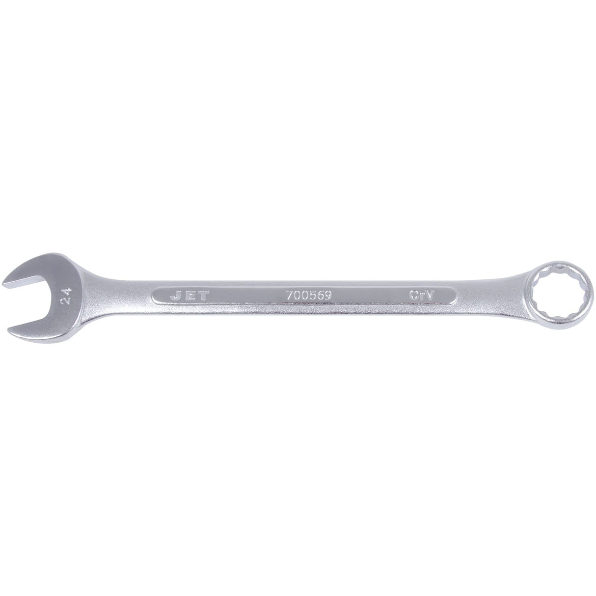 Raised Panel Combination Wrench, 24 mm, Chrome Finish