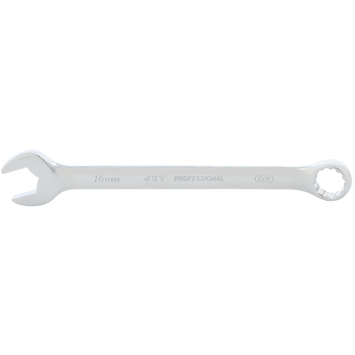 Long Pattern Fully Polished Combination Wrench, 16 mm, Chrome Finish