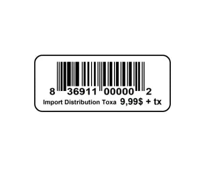 Étiquettes rectangulaires (1 COULEUR) 500