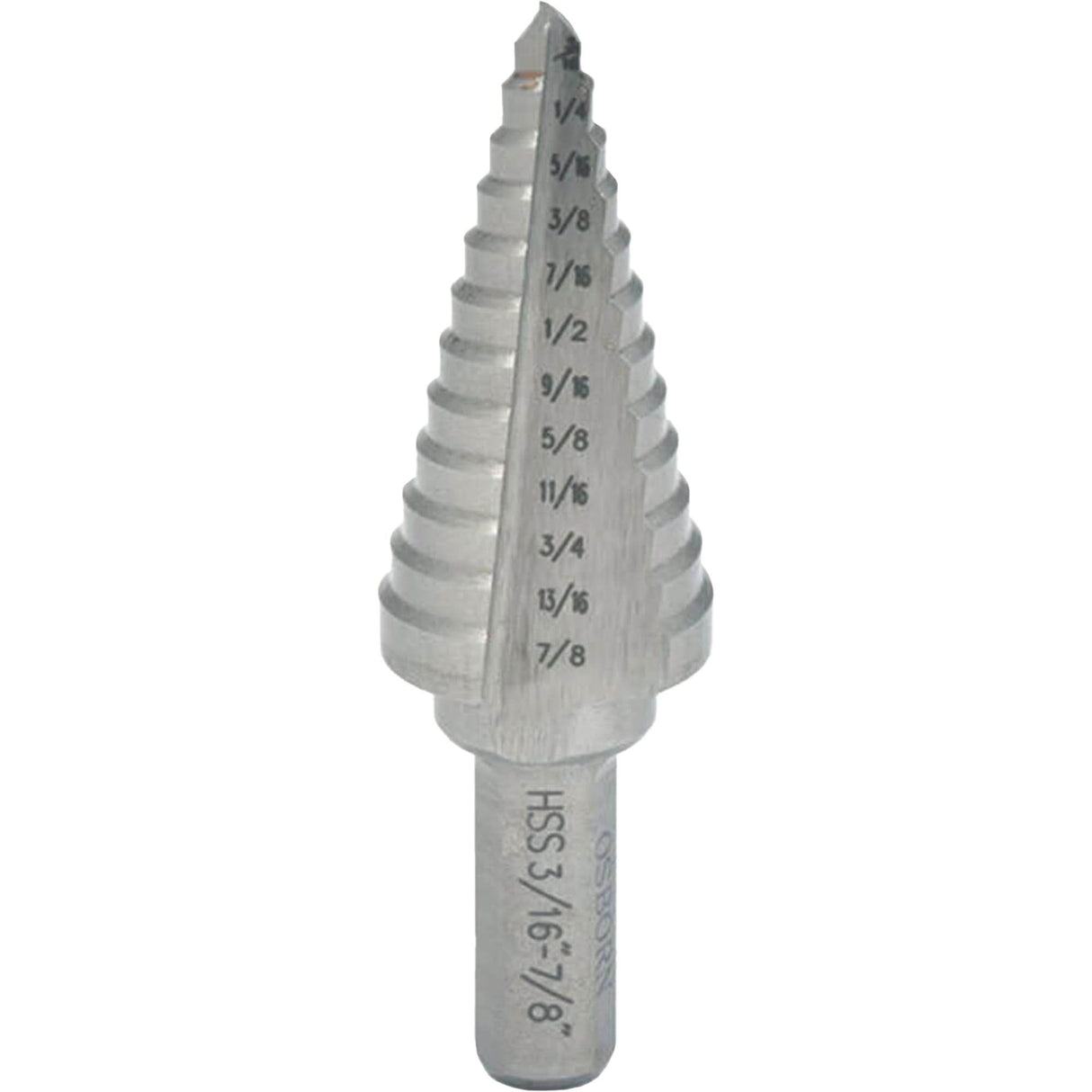 Progressive Step Drill, 1/4" - 3/8" , 1/8" Increments, High Speed Steel