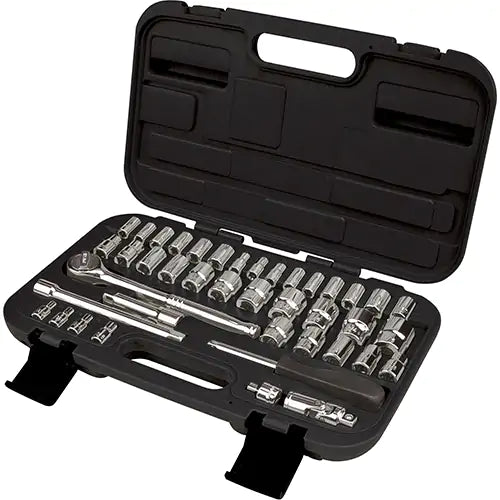 1/4" & 3/8" Drive SAE/Metric Socket Set 41 PCS