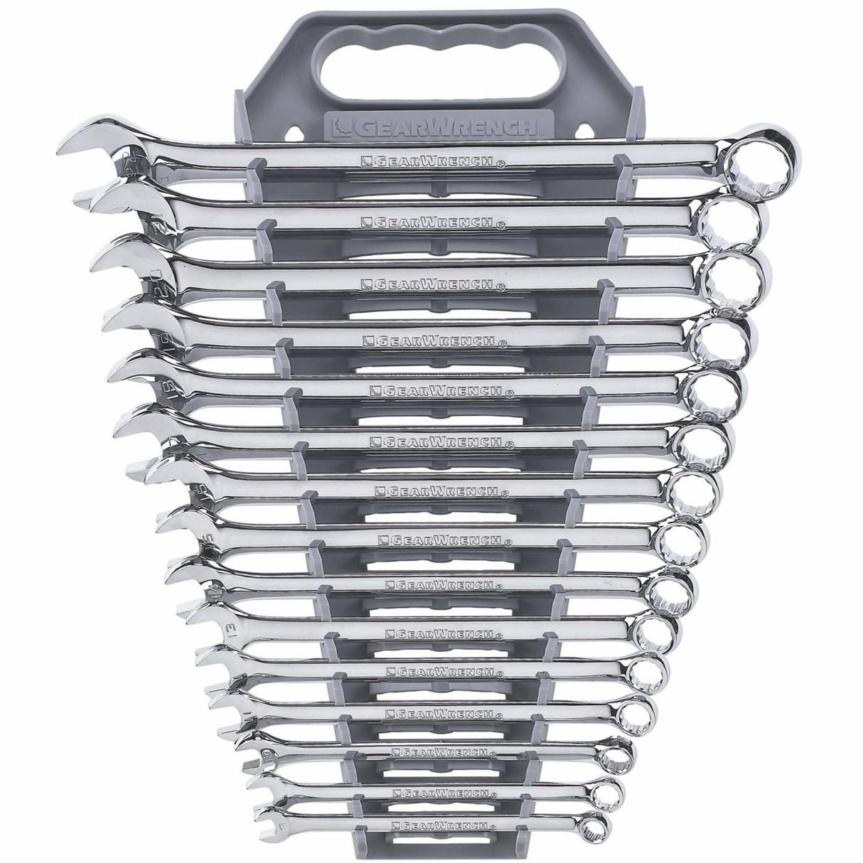 12-Point Long Pattern Wrench Set, Combination, 15 Pieces, Metric