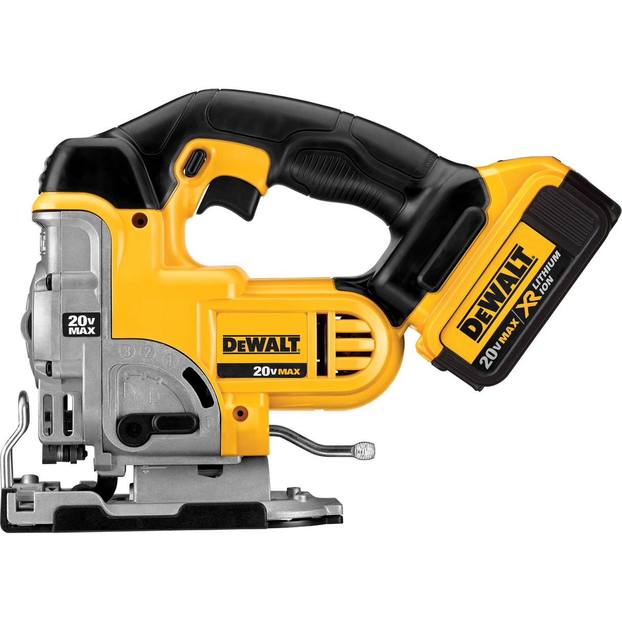 Max Jig Saw Kit, 20 V, Lithium-Ion, 0-3000 SPM, 1" Stroke Length