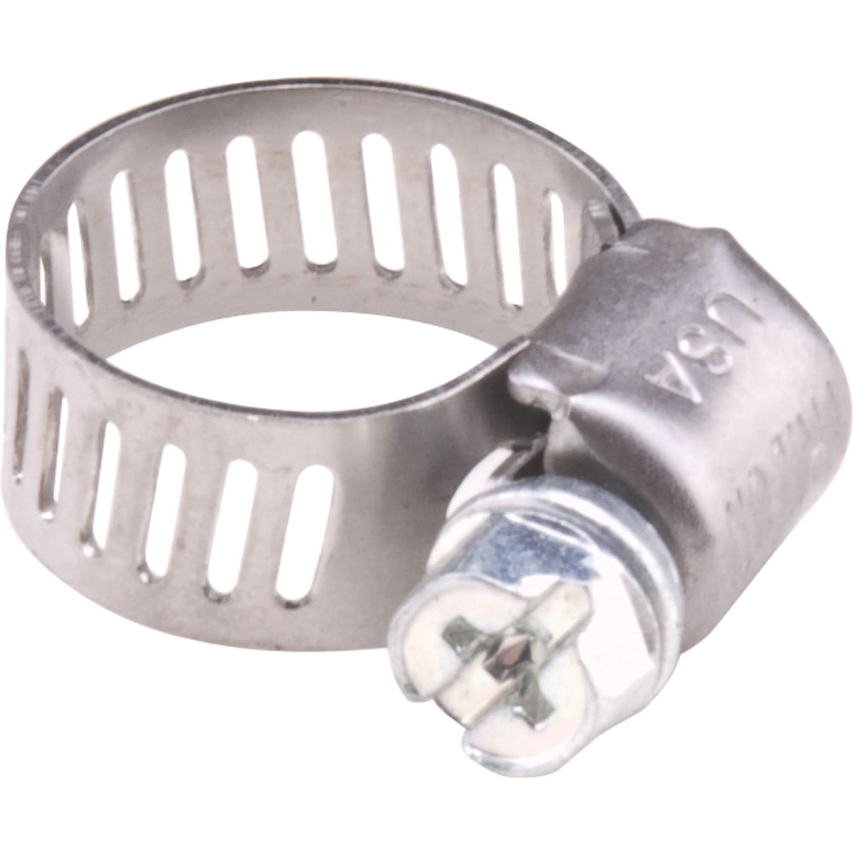 Hose Clamps - Stainless Steel Band & Zinc Plated Screw, Min Dia. 1/5", Max Dia. 5/8"