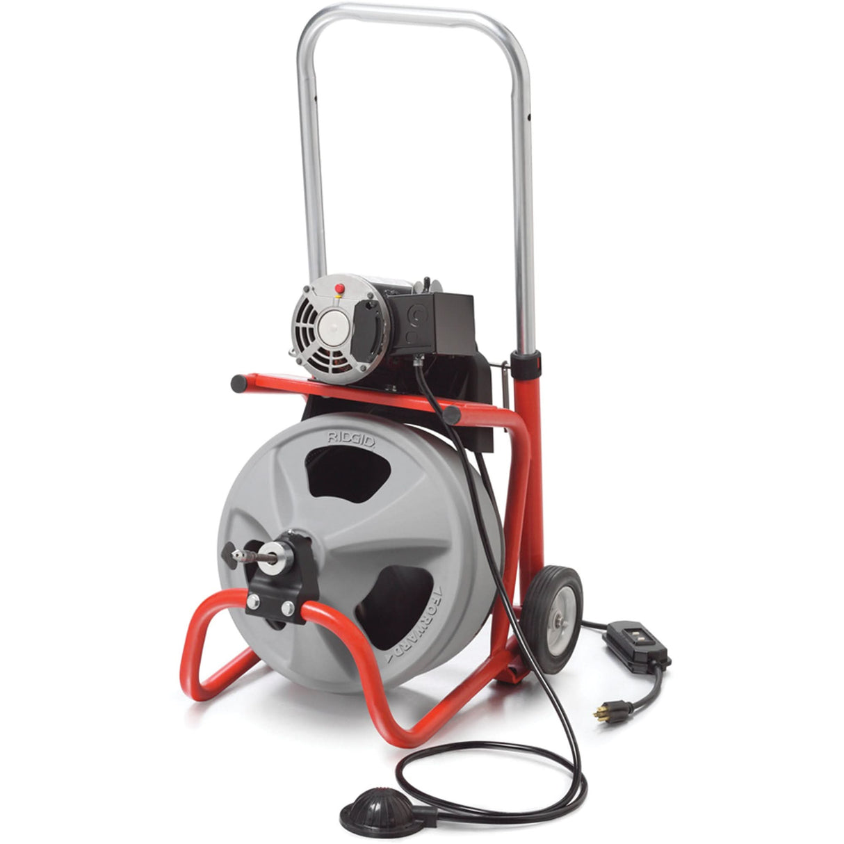 K-400 Autofeed Drum Machine with C-32 IW Cable, Electric, 1/2" x 75' and 3/8" x 100'
