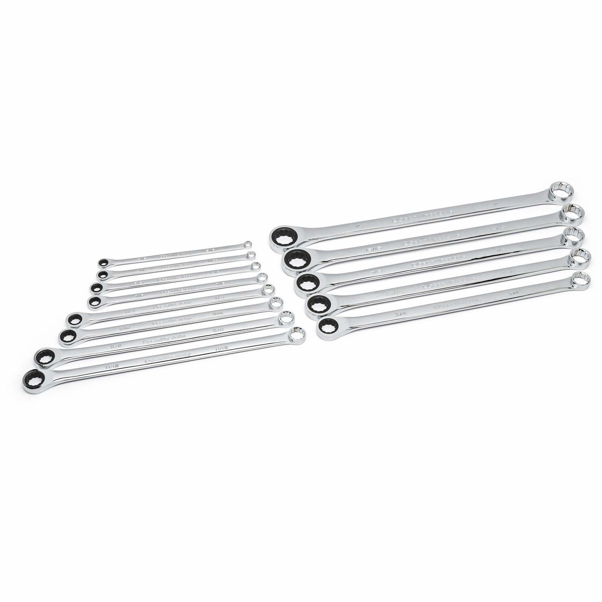72-Tooth 12 Point XL GearBox™ Double Box SAE Wrench Set, Ratcheting Box, 13 Pieces, Imperial