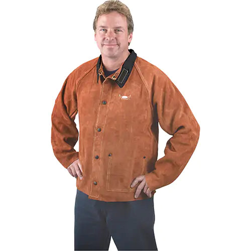 Welding Jacket, Leather, 4X-Large, Lava Brown™