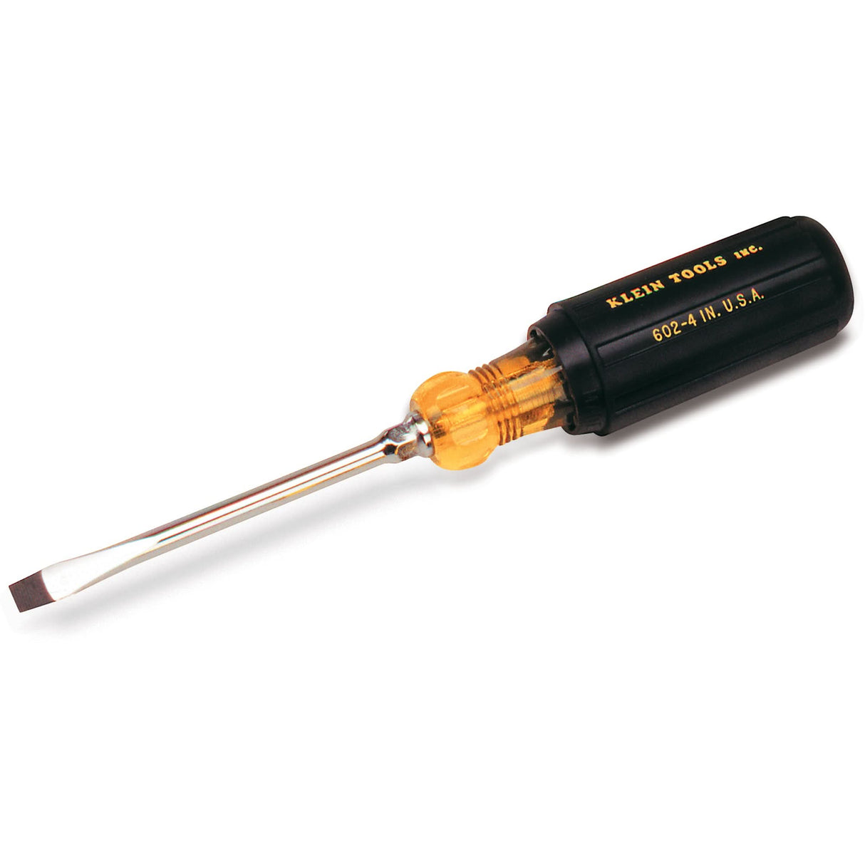 Heavy-Duty Slot Keystone Screwdriver, 1/4", 8-11/32" L, Cushion Grip Handle