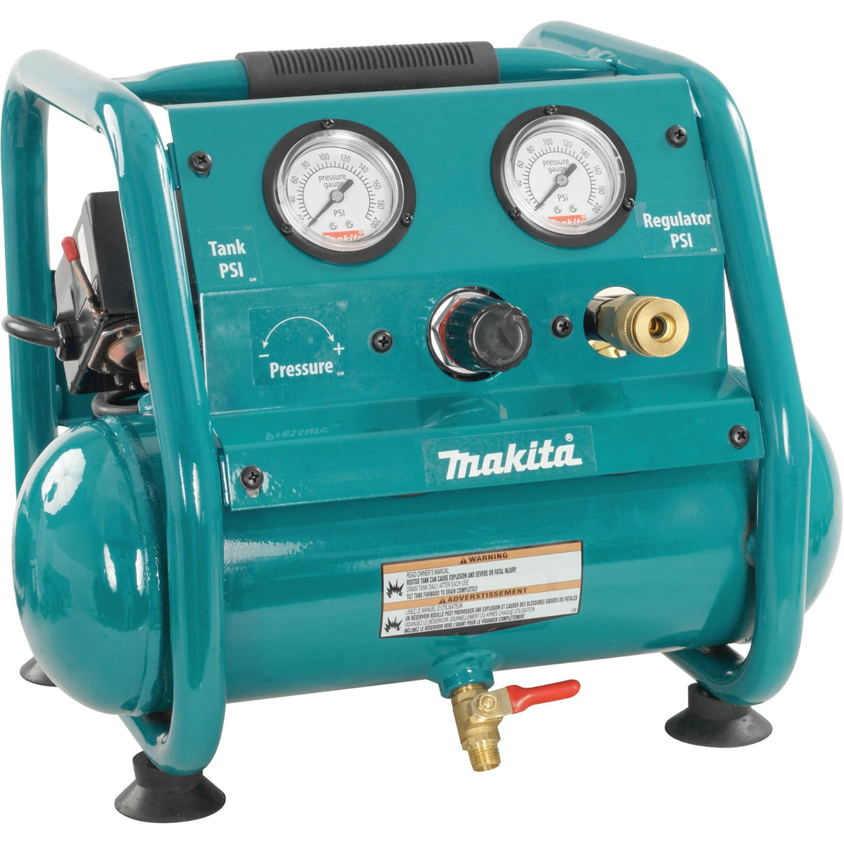 Compact Air Compressor, Electric, 1 Gal. (1.2 US Gal), 125 PSI, 120/1 V