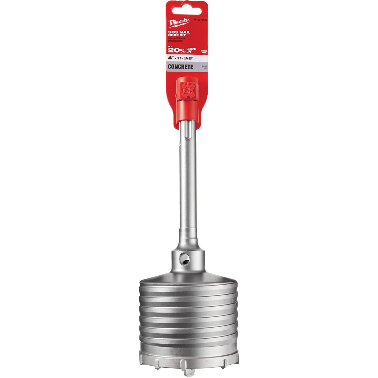 One Piece SDS-Max Shank Core Drill Bit, 4", 3" Depth of Cut