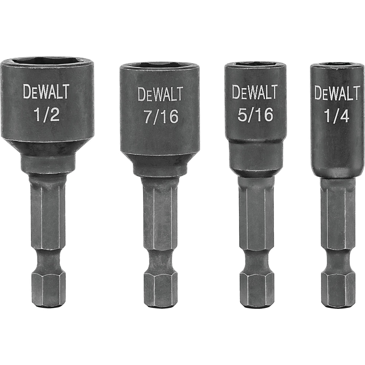 Nutdriver, 1/4" Tip, 1/4" Drive, 1-7/8" L, Magnetic