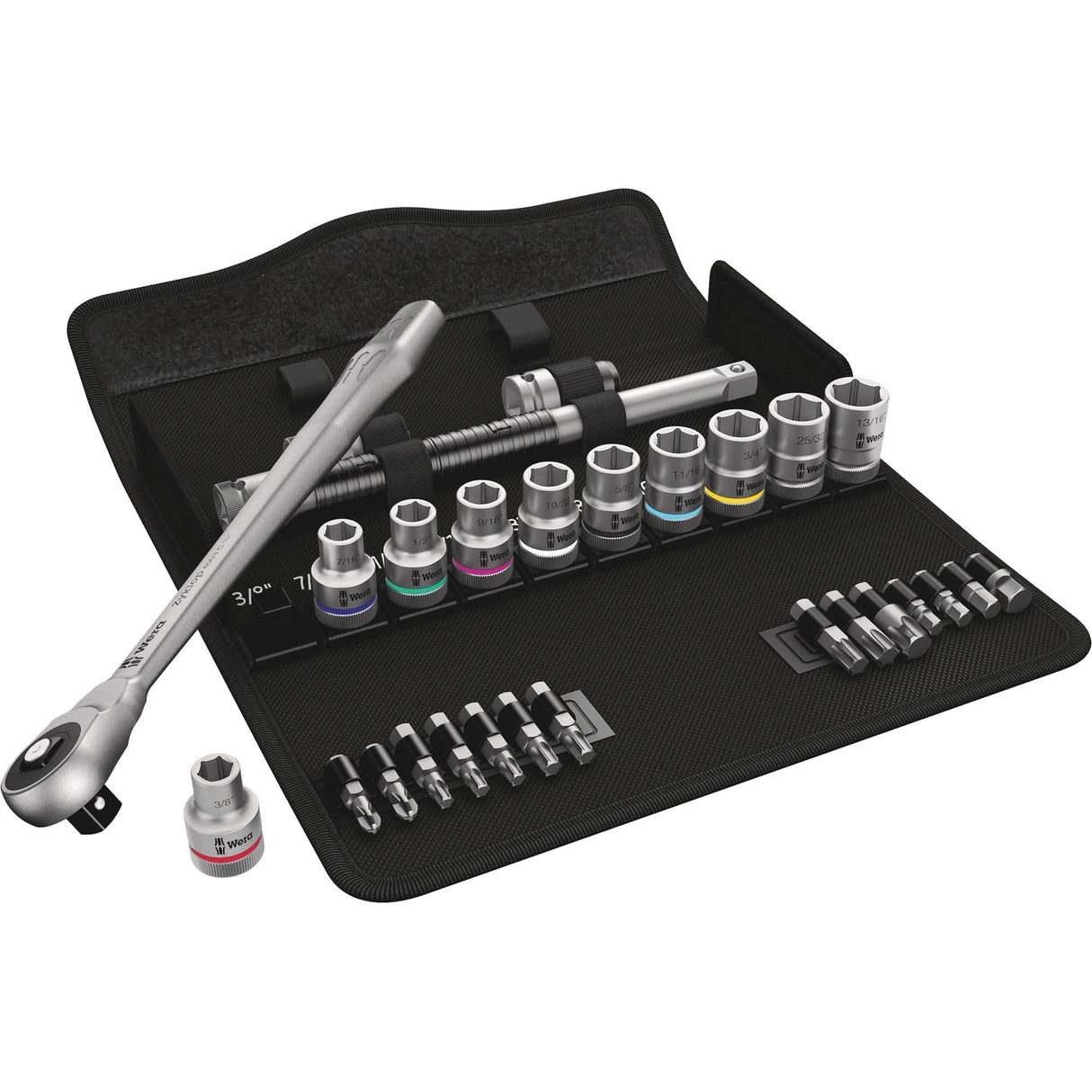 Zyklop Imperial Metal Ratchet Set, 28 Pcs, 1/2" Drive Size