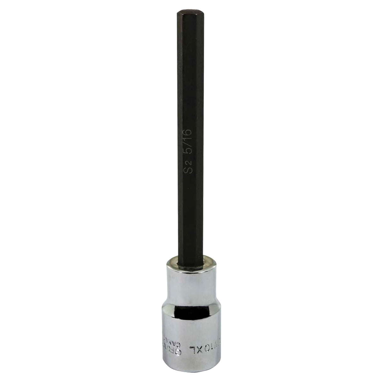 Socket, Hex, 5/16" x 5" L, 1/2" Square Drive Drive
