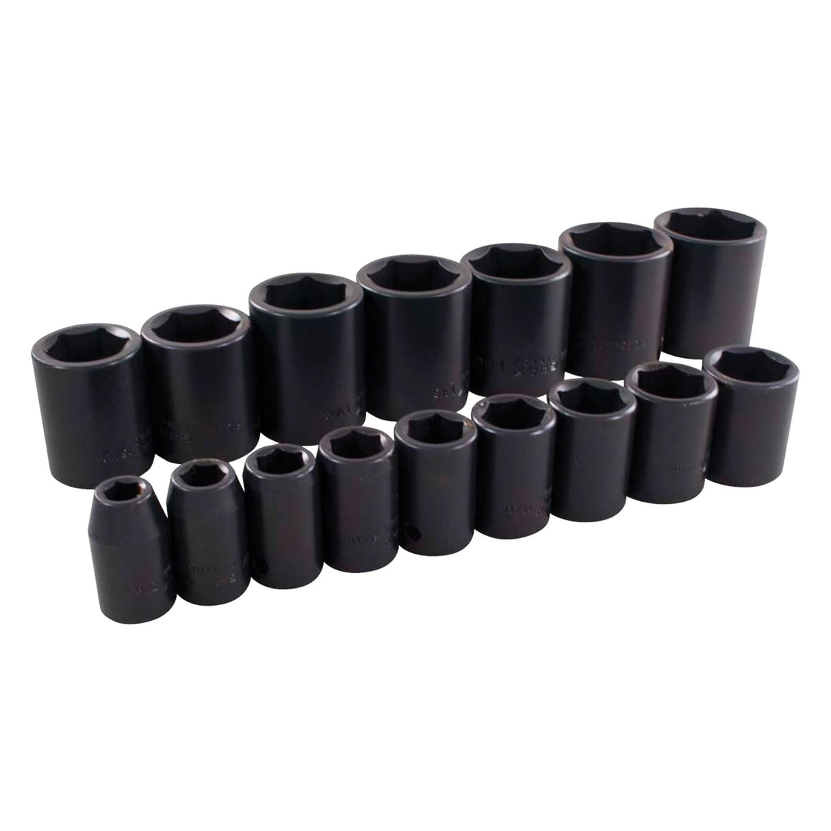 Socket Set, 16 Pcs, Impact, 1/2" Drive Size