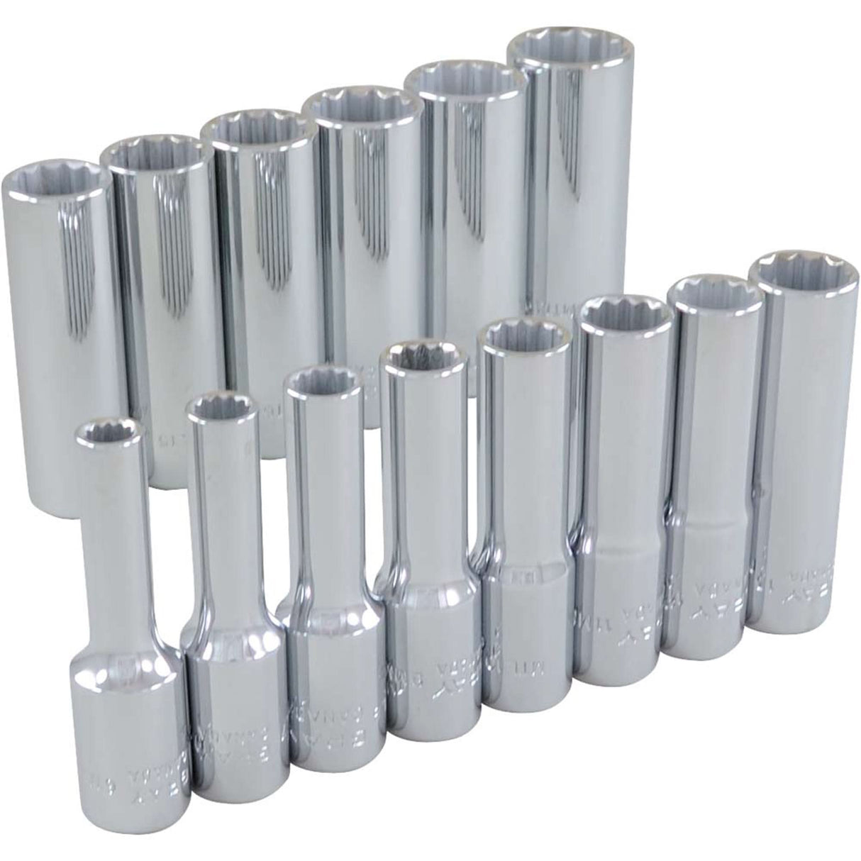 Socket Set, 14 Pcs, 3/8" Drive Size, Deep