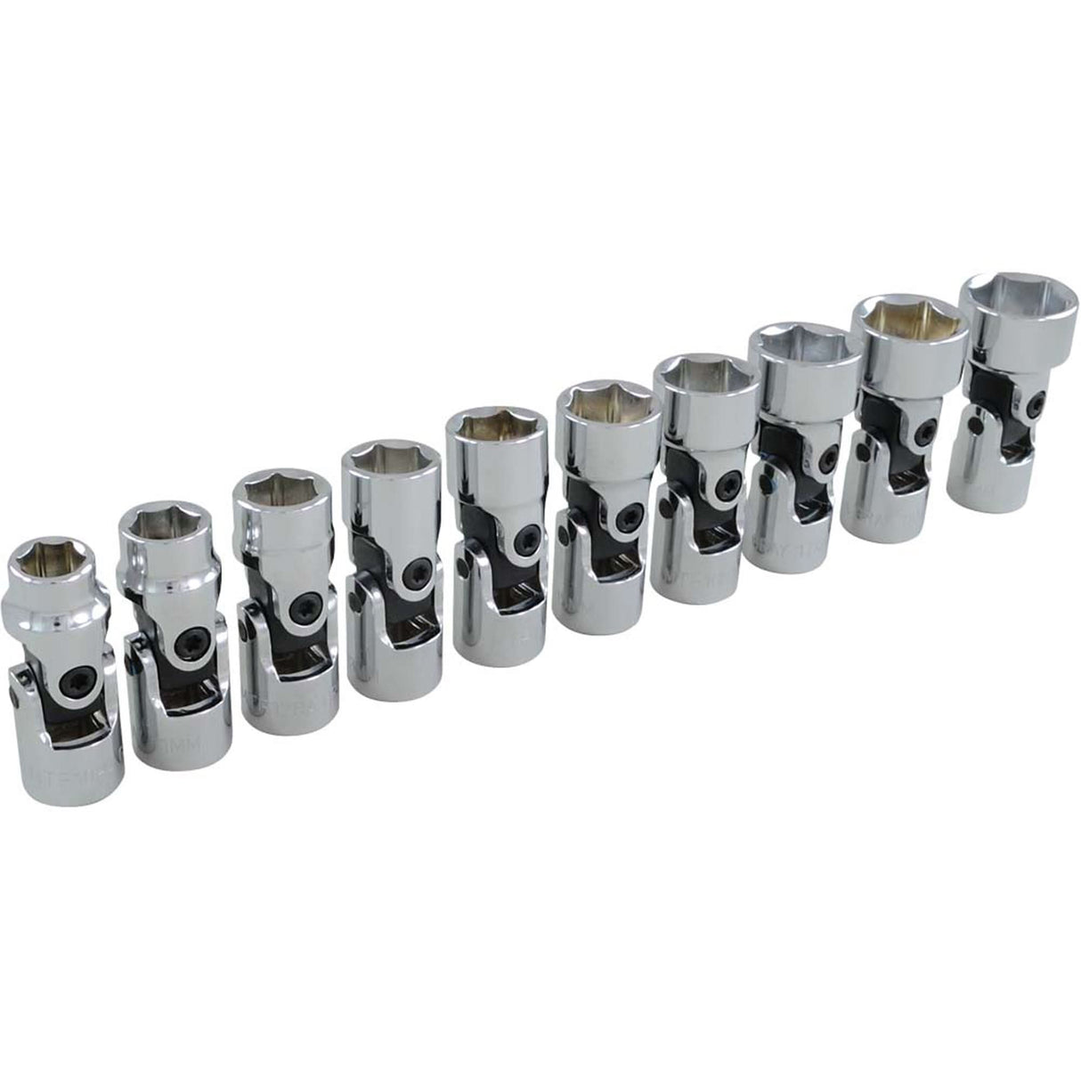Universal Joint Socket Set, 10 Pcs, 3/8" Drive Size