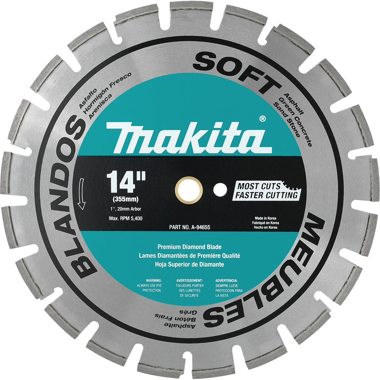 Soft Material Segmented Diamond Blade