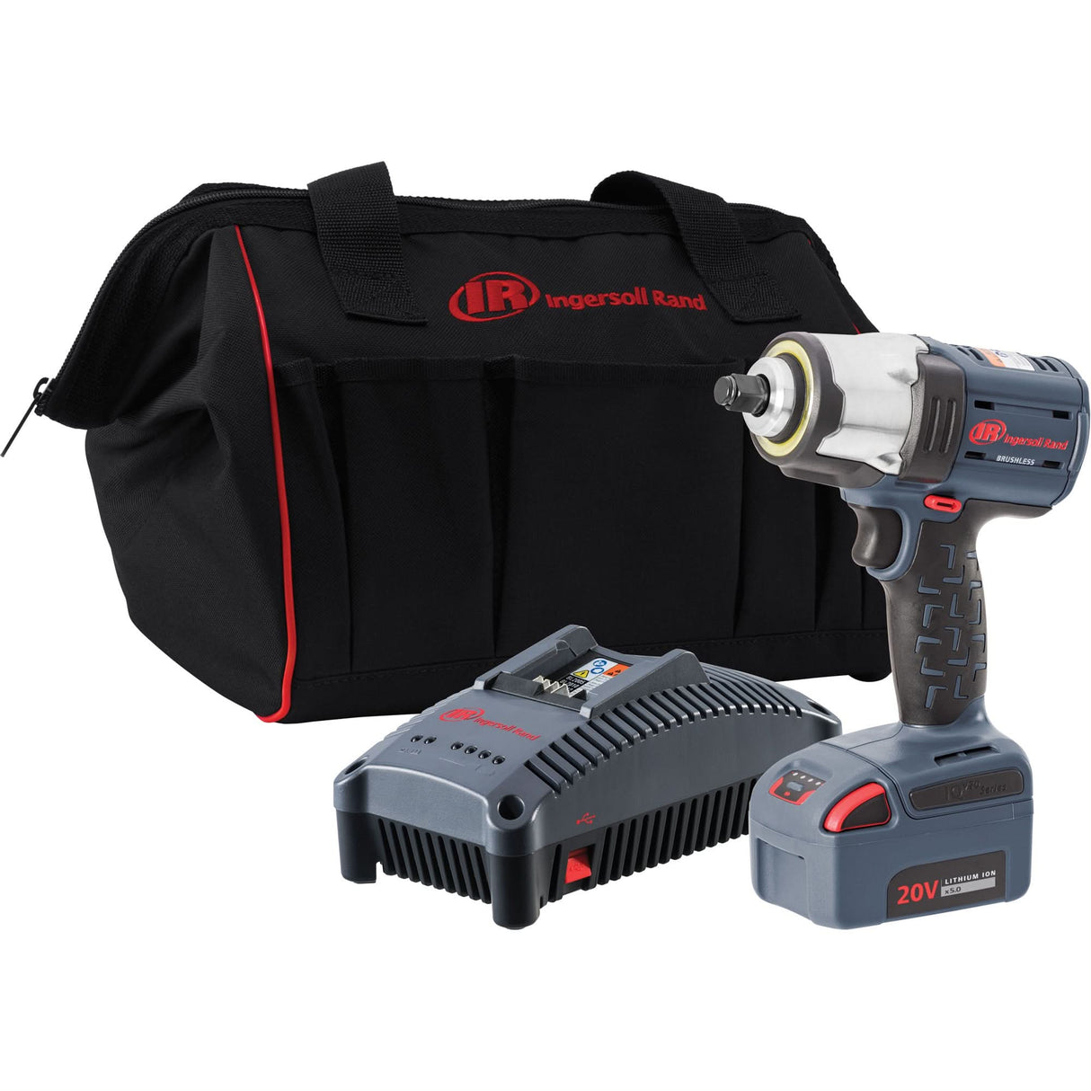 IQv20 Compact Cordless Impact Wrench Kit, 20 V, 1/2" Socket