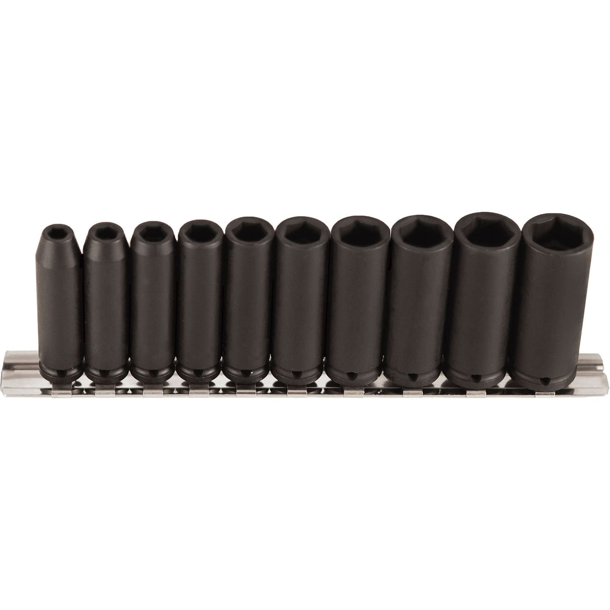 Long Socket Set, 10 Pcs, Impact, 1/4" Drive Size, Deep