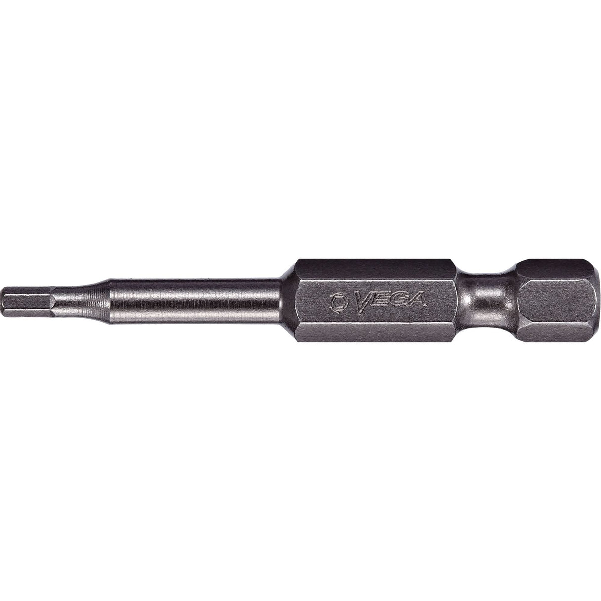 Power Bit, Hex, 5/16" Tip, 1/4" Drive Size, 2" Length