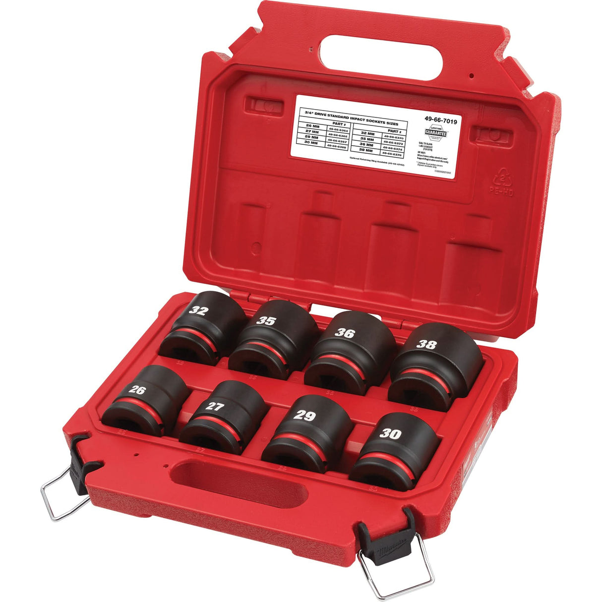 Shockwave™ Impact Duty™ Metric 6 Point Socket Set, 8 Pcs, Impact, 3/4" Drive Size