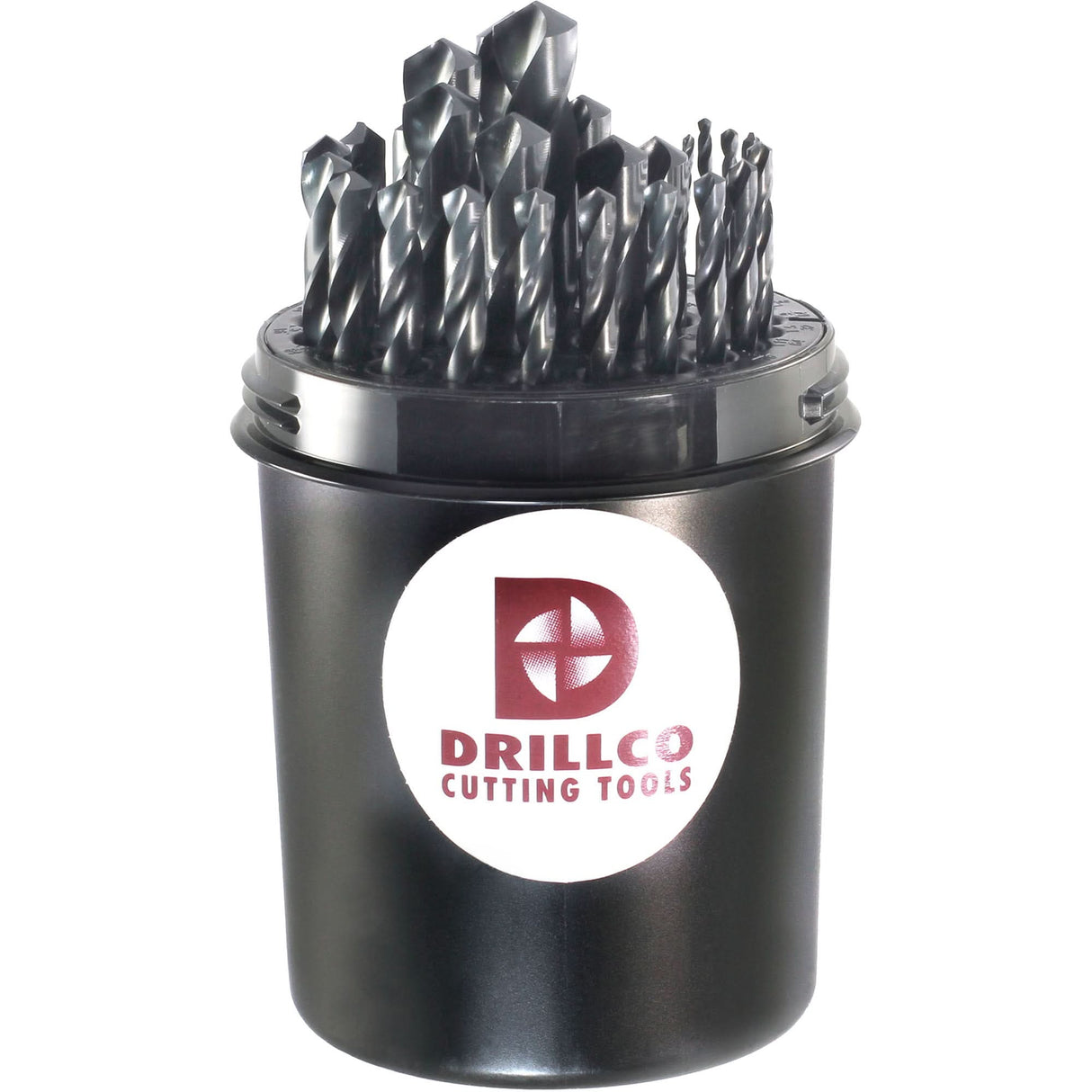 Drillco® Nitro Heavy-Duty Jobber Length Drill Bit Set, 29 Pieces, High Speed Steel