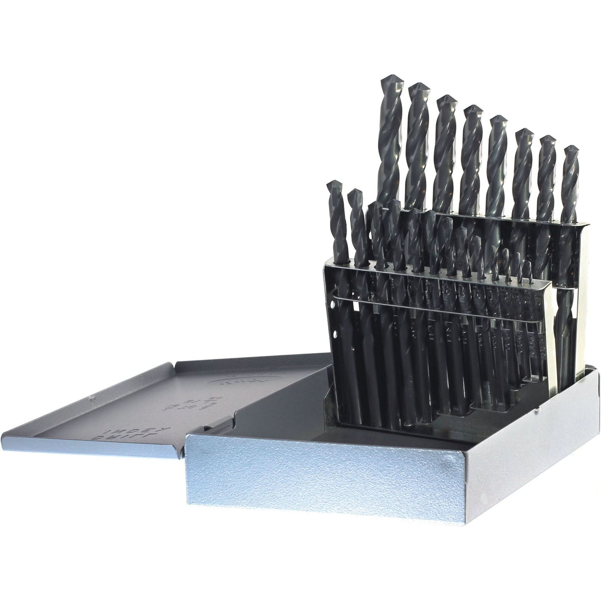 Drillco® USA Jobber Length Drill Bit Set, 21 Pieces, High Speed Steel