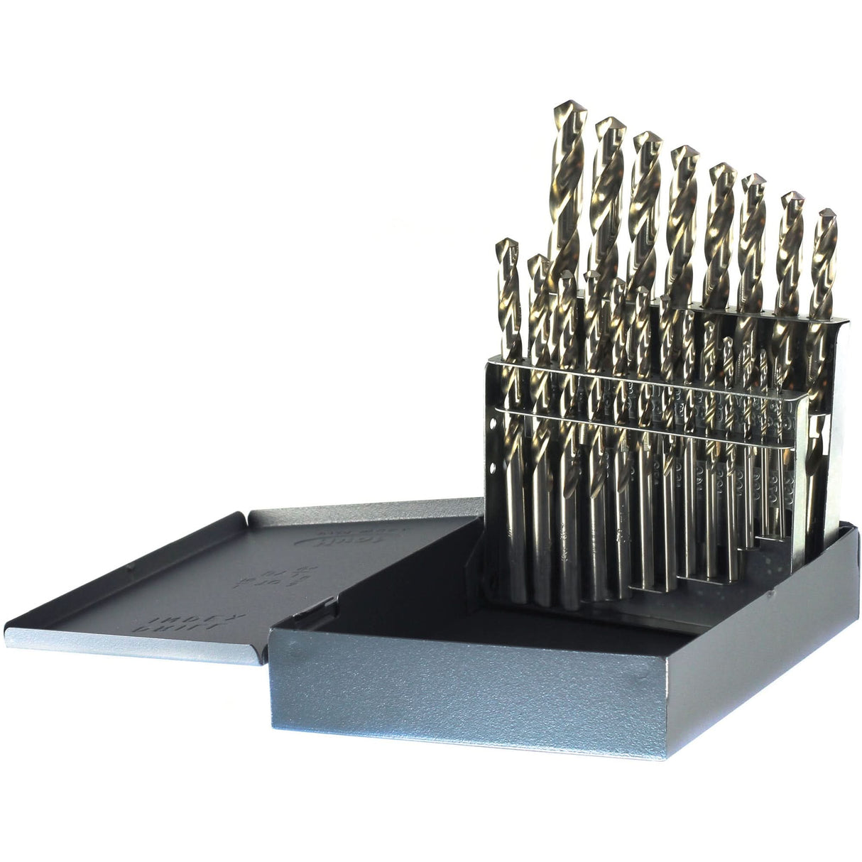 Drillco® USA Jobber Length Drill Bit Set, 21 Pieces, High Speed Steel