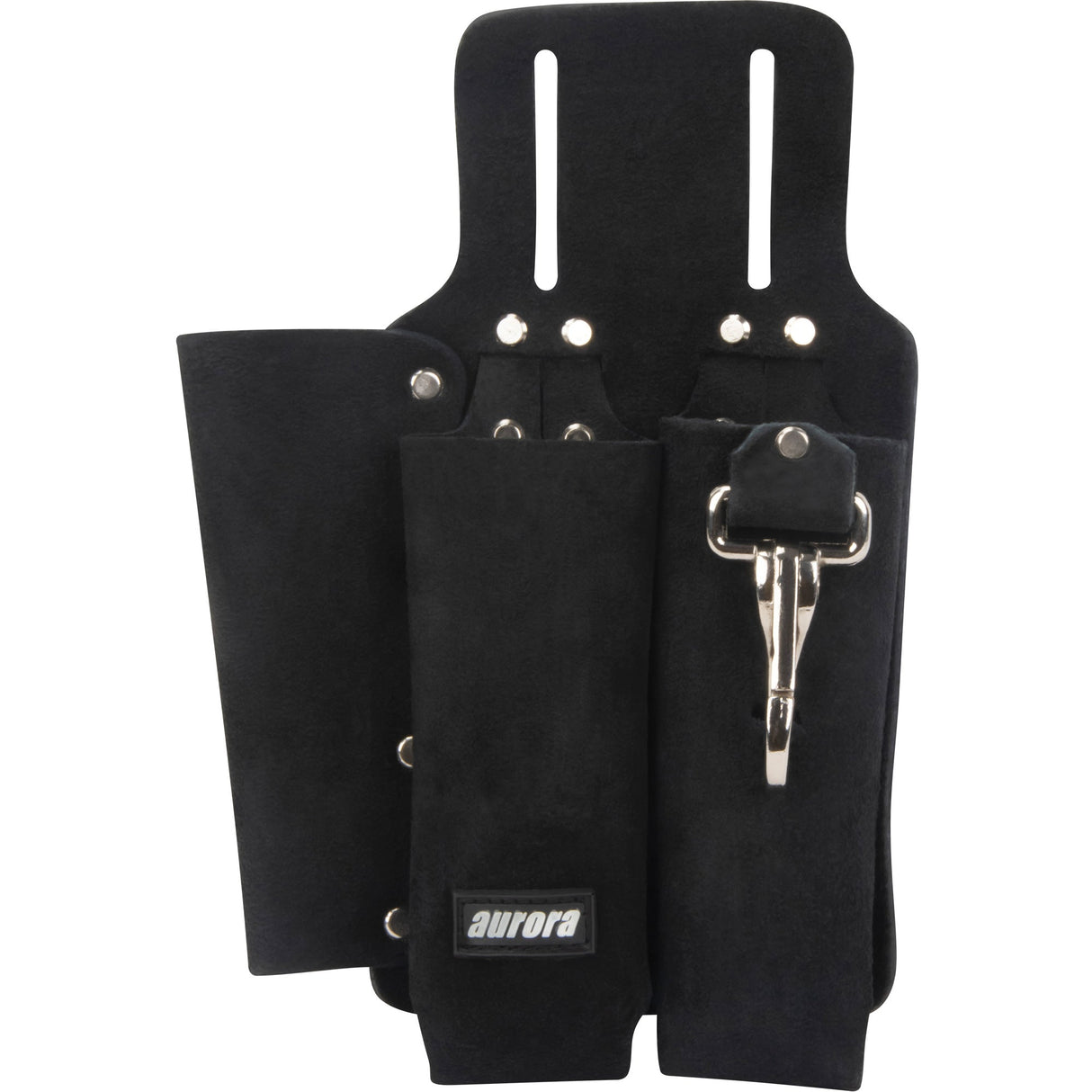 Lineman's Tool Pouch, Multiple Tool Holder, Leather, 3 Pockets