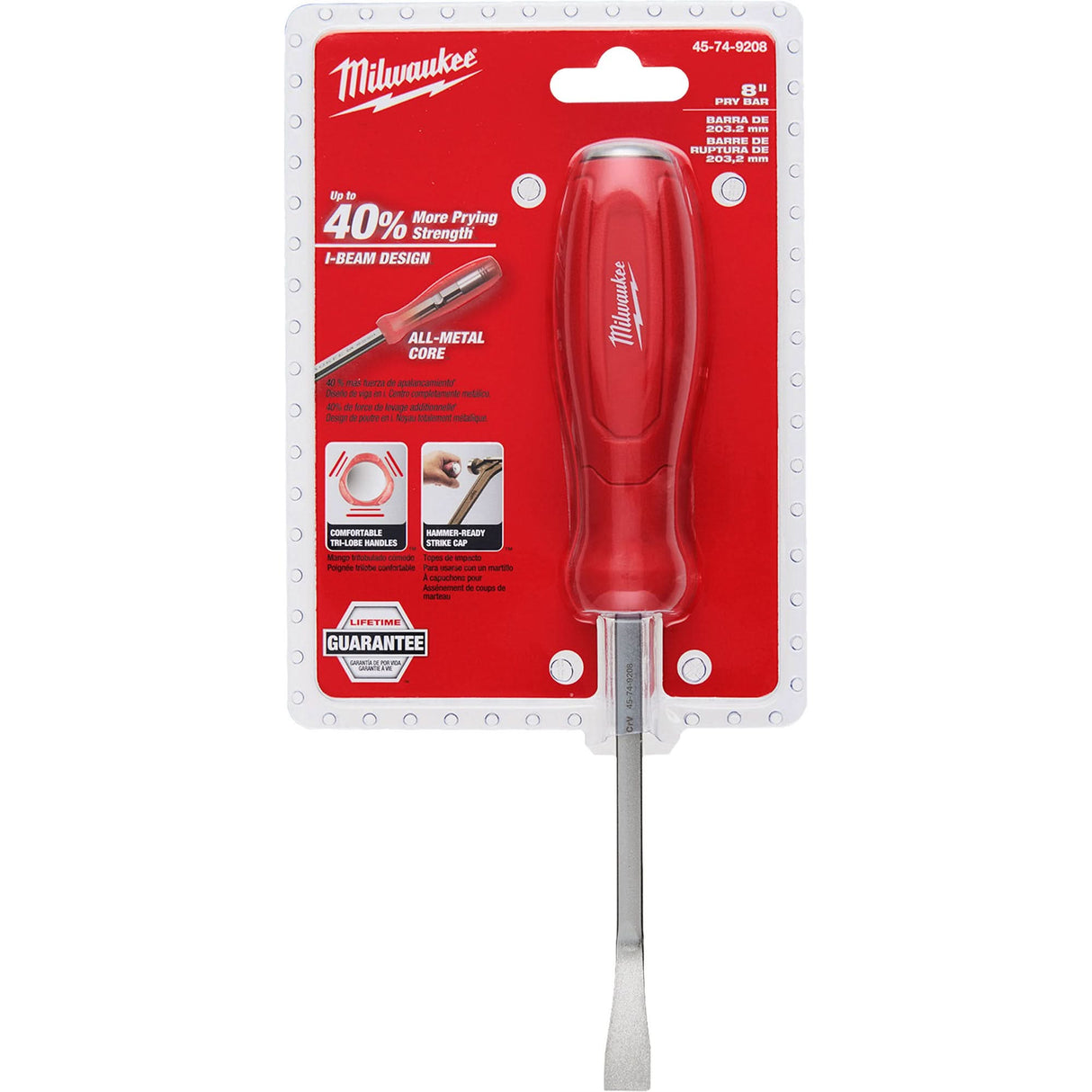 Pry Bar, 1-1/4" W, 8" L