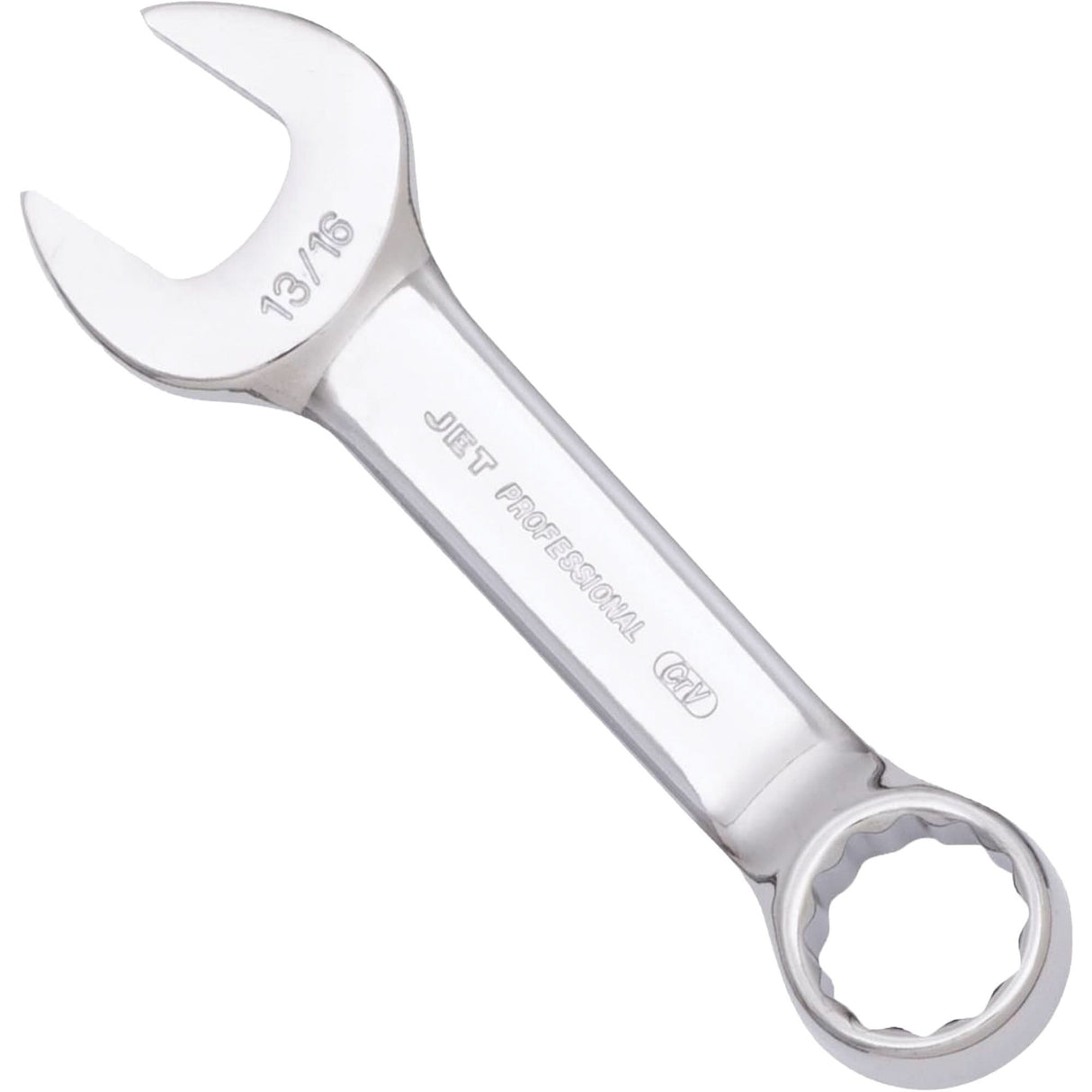 SAE Stubby Combination Wrench, 13/16", Polished Finish