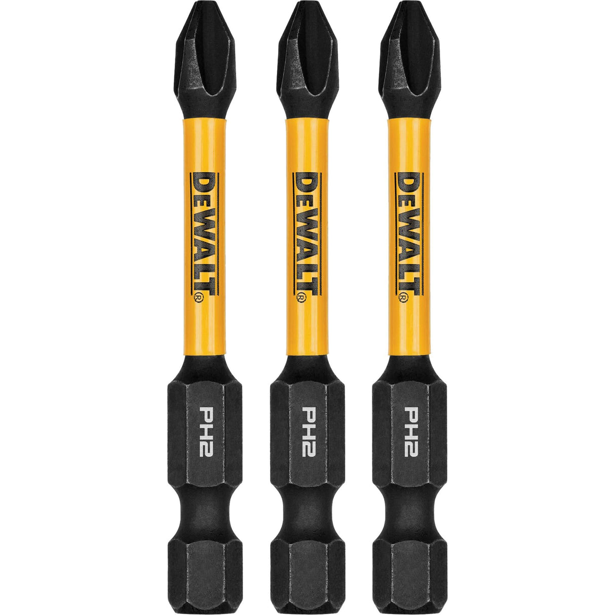 3-Piece FLEXTORQ® Impact Screwdriving Bits, Phillips, #2, 1/4" Drive