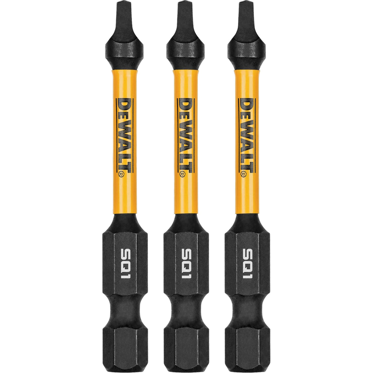 3-Piece FLEXTORQ® Impact Screwdriving Bits, Square, #1, 1/4" Drive