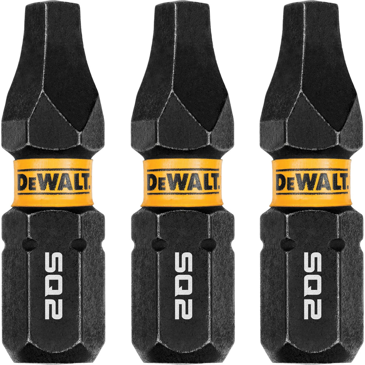 3-Piece FLEXTORQ® Impact Screwdriving Bits, Square, #2, 1/4" Drive