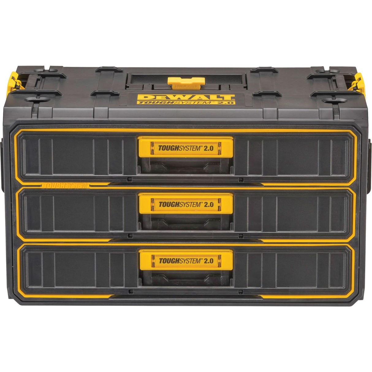 ToughSystem® 2.0 Three-Drawer Unit, 21-4/5" x 12-3/10" x 12-3/5", Black/Yellow