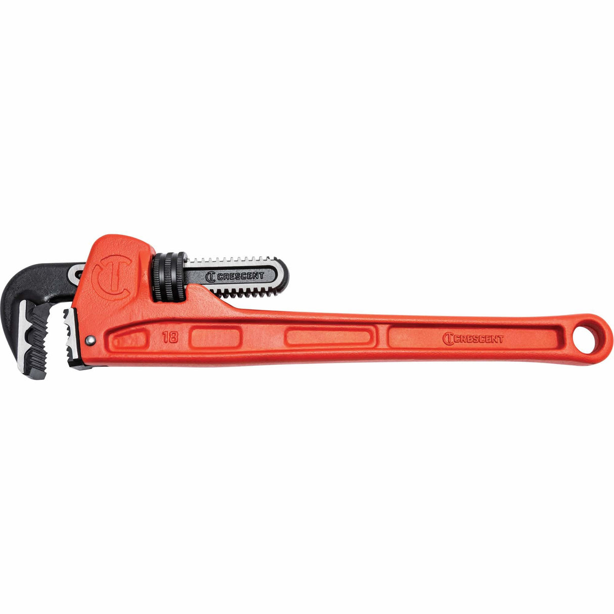 K9™ Jaw Pipe Wrench, 2-7/8" Jaw Capacity, 18" Long, Powder Coated Finish, Ergonomic Handle