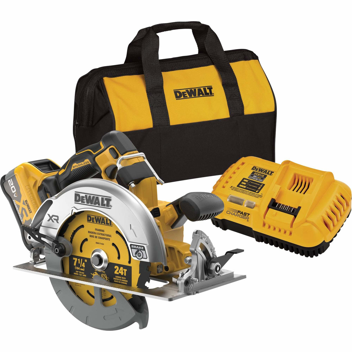 MAX* XR® Brushless Cordless Circular Saw Kit with XR POWERPACK™, 7-1/4", 20 V
