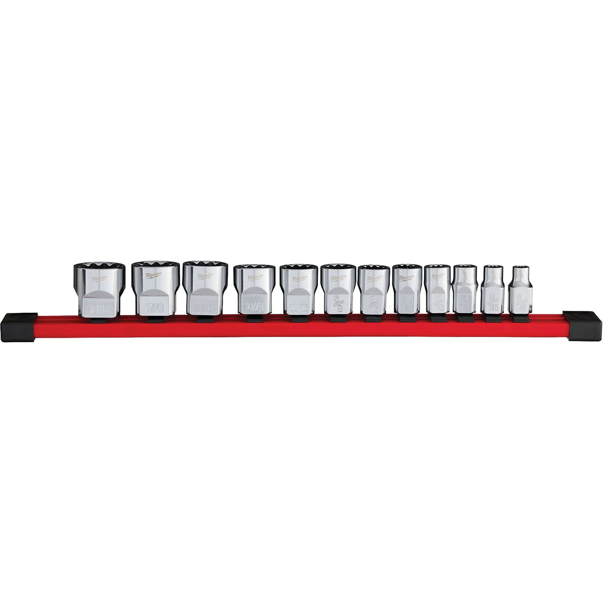 12-Point SAE Socket Set, 12 Pcs, 3/8" Drive Size