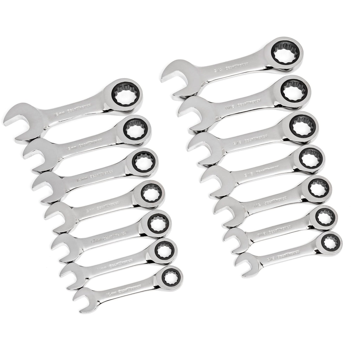 72-Tooth 12 Point Stubby Wrench Set