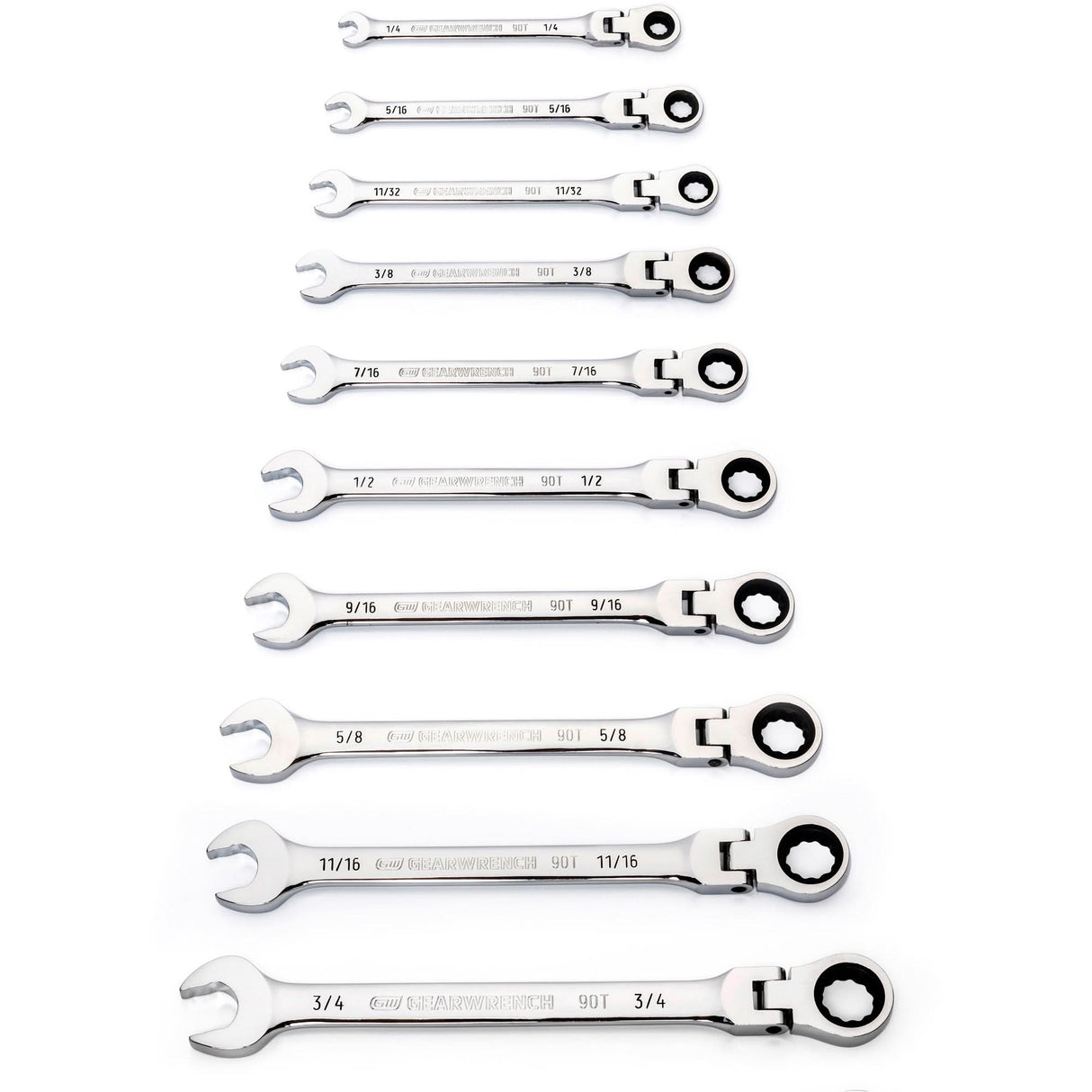 90-Tooth 12 Point SAE Wrench Set
