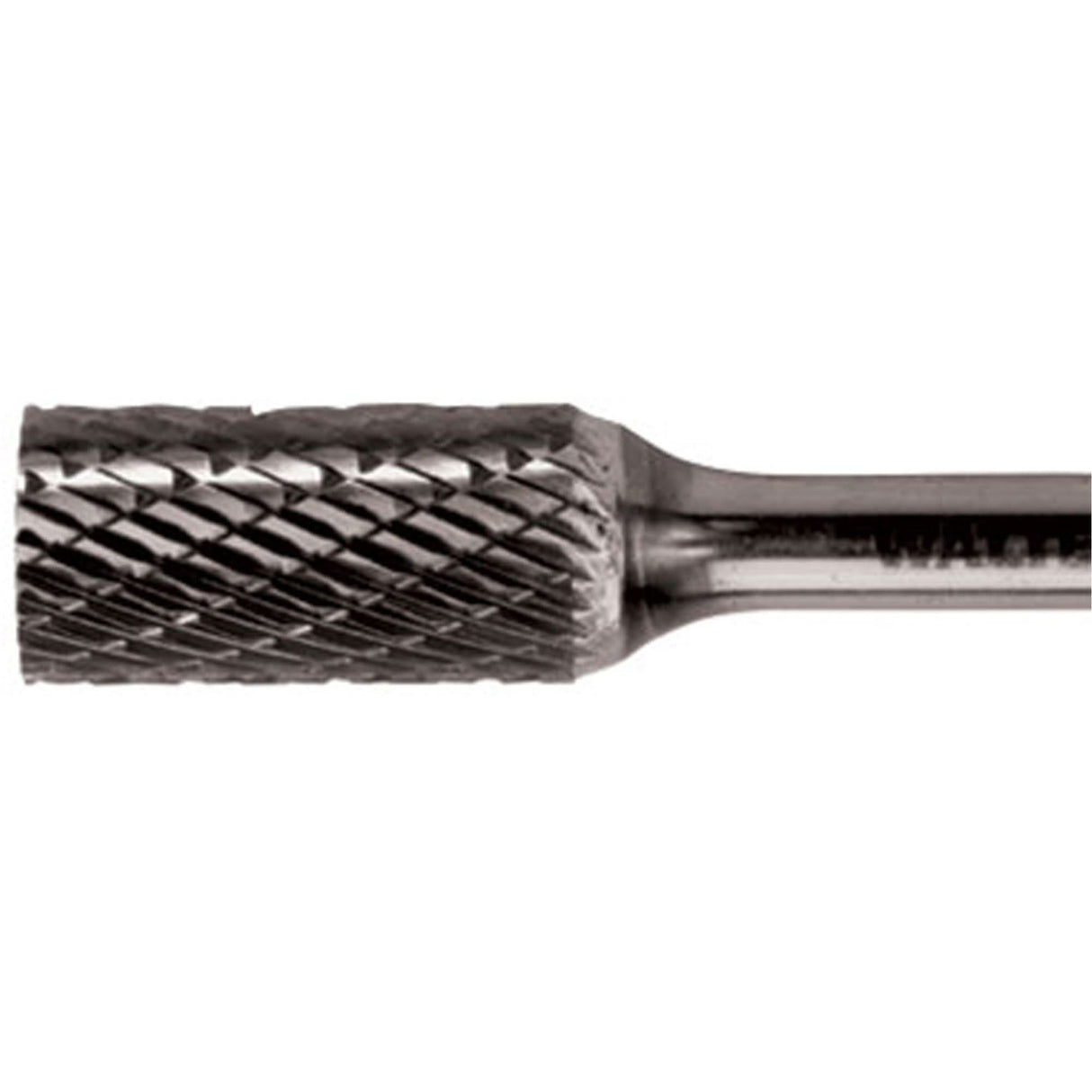 Double Cut Cylindrical Carbide Burr, 1/2" Dia., 1/4" Shank, 1" Depth of Cut