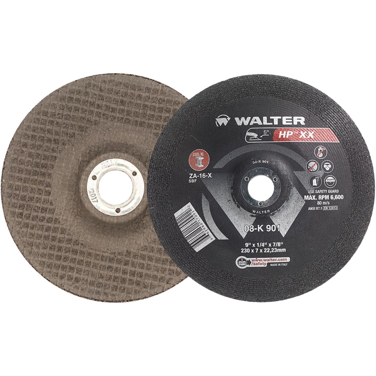 Double-X™ Depressed Centre Grinding Wheels, 9" x 1/4", 7/8" Arbor, Type 28