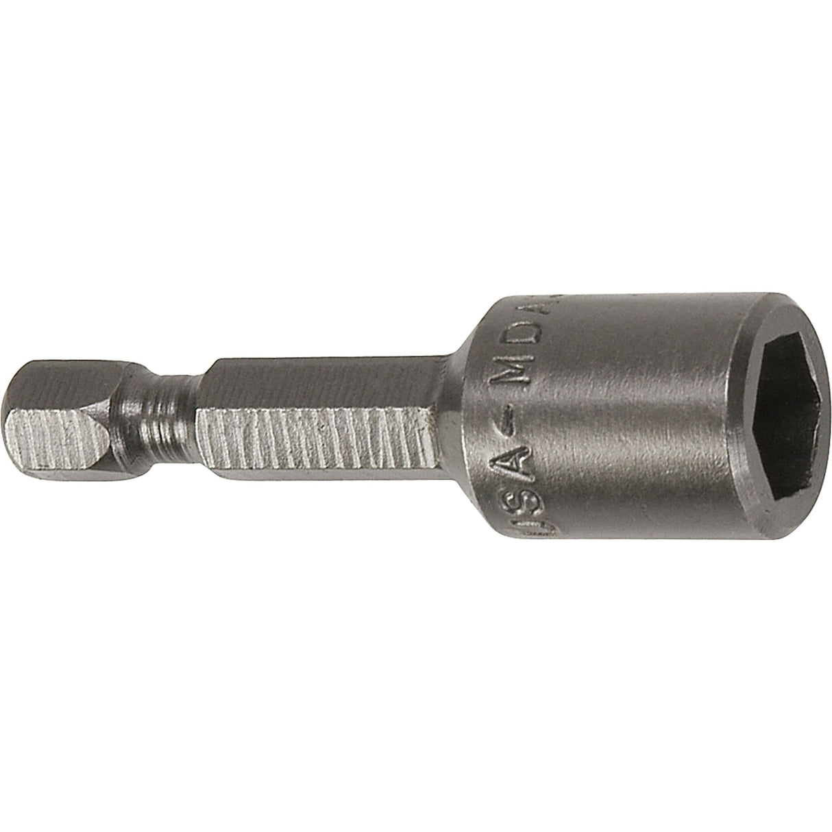 Nutsetter For Metric Sheet Metal Screws, 7 mm Tip, 1/4" Drive, 44.5 mm L, Magnetic