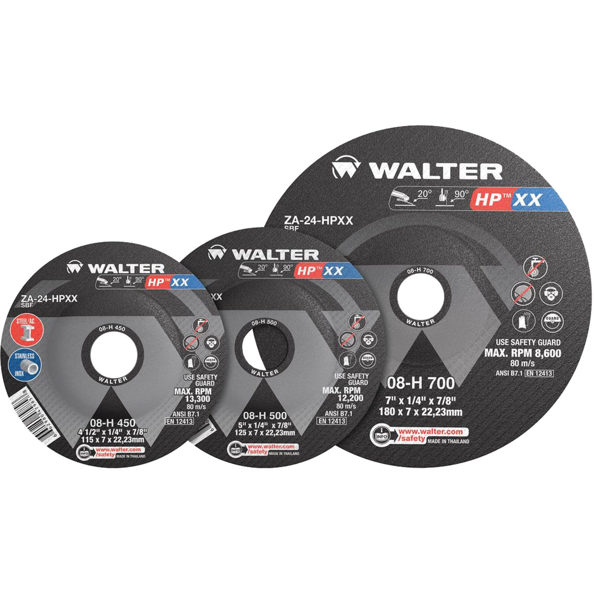 HP XX™ Grinding Wheel, 6" x 1/4", 7/8" Arbor, Type 27