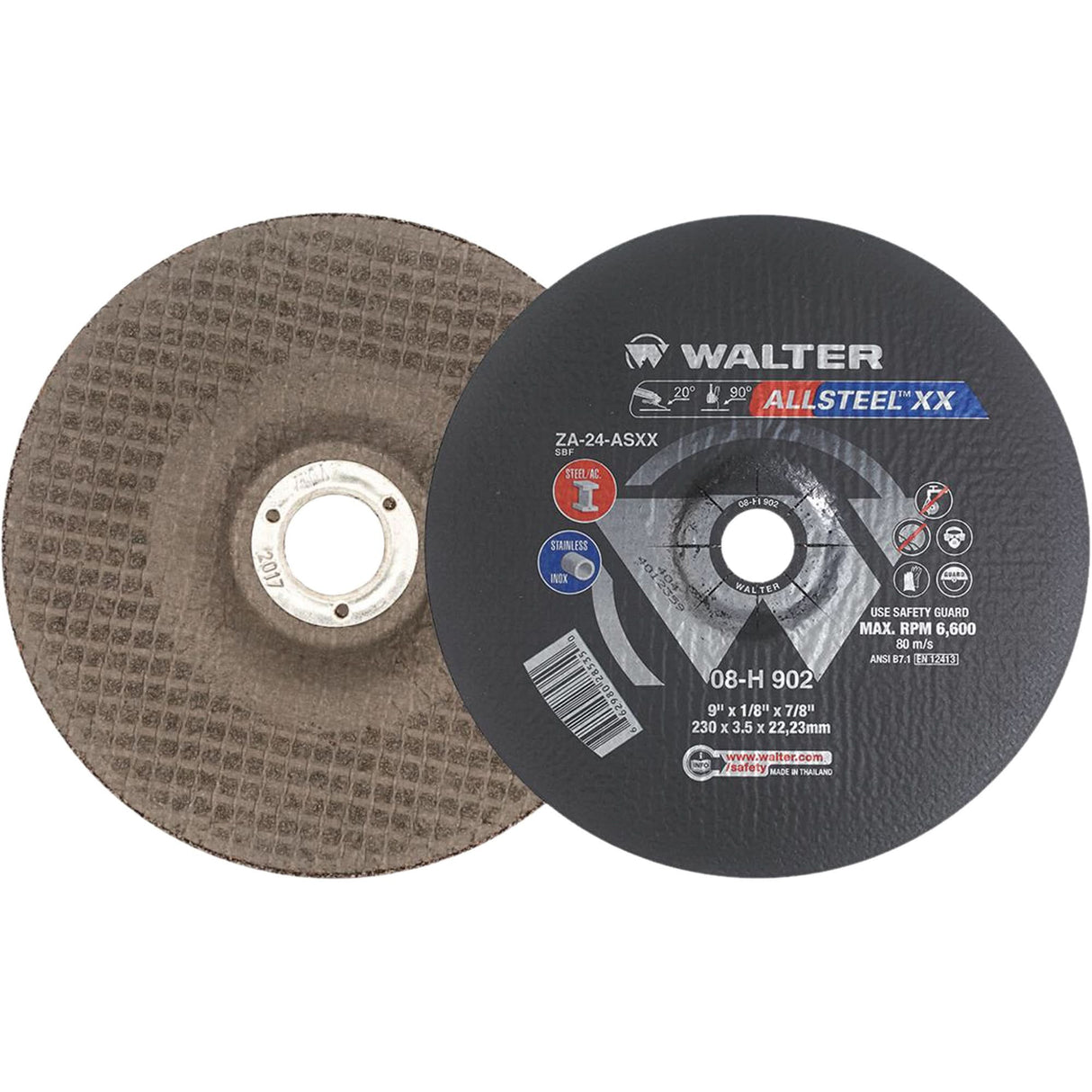 Allsteel™ XX Depressed Centre Grinding Wheels, 9" x 1/8", 7/8" Arbor, Type 27